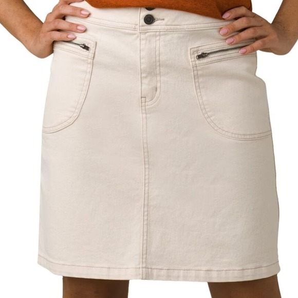 prAna Broadway‎ Skirt in Natural (Cream) Size 4 NWT - Picture 1 of 11